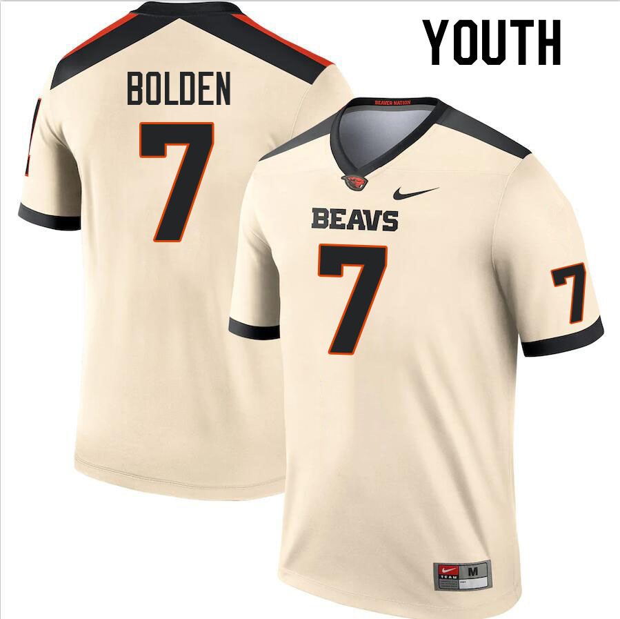 Youth #7 Silas Bolden Oregon State Beavers College Football Jerseys Stitched Sale-Cream